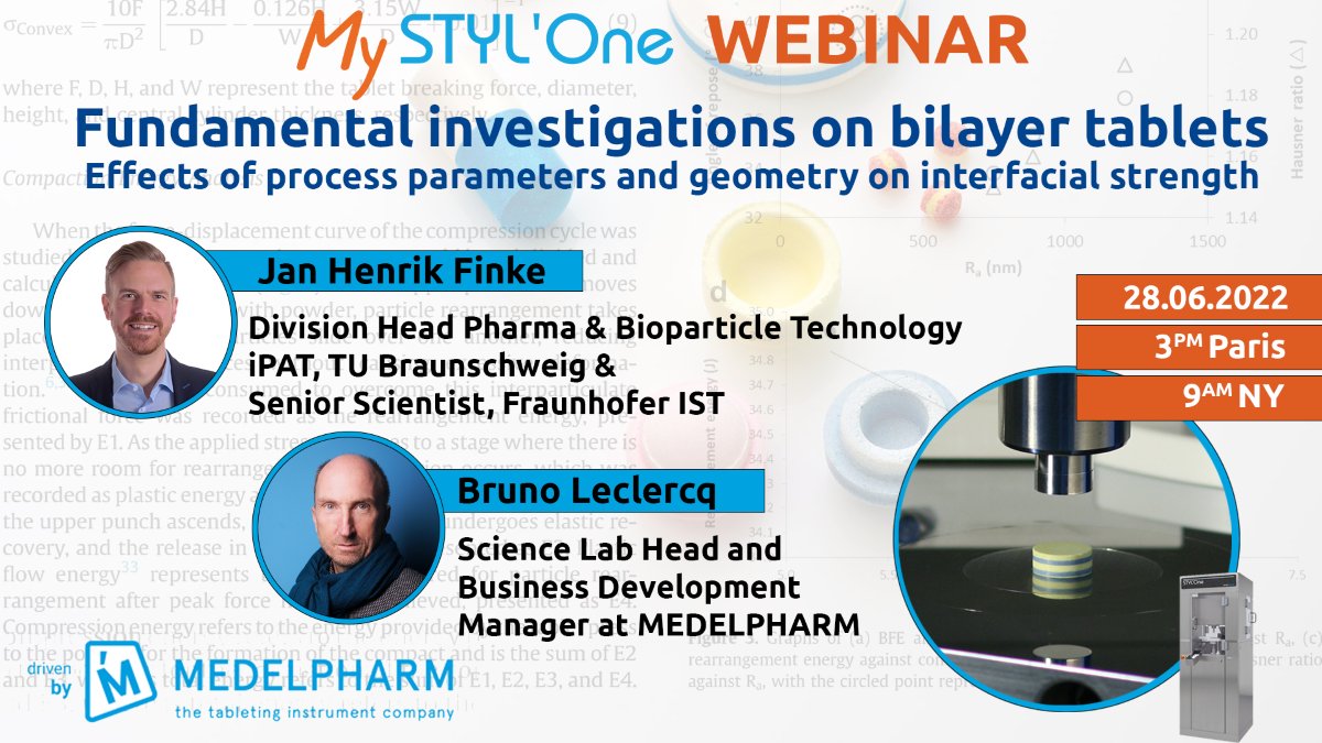PN Update: MEDELPHARM My STYL’One webinar to focus on bilayer tablets ph-nt.com/SSjF6P #Medelpharm #Tabletpress #Tableting