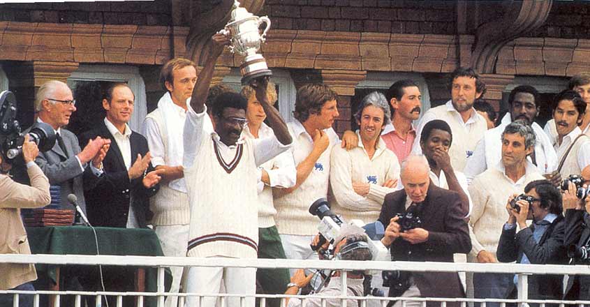 Barbados Royals (@barbadosroyals) on Twitter photo 🐐 Sir Viv Richards 138* (157)
👑 Collis King 86 (66)
🔥 Joel Garner 5/38 (11)
43 years ago, <a href="/windiescricket/">Windies Cricket</a> defended their Prudential World Cup title successfully at the <a href="/HomeOfCricket/">Lord's Cricket Ground</a>. 🏆 🐐 Sir Viv Richards 138* (157)
👑 Collis King 86 (66)
🔥 Joel Garner 5/38 (11)
43 years ago, <a href="/windiescricket/">Windies Cricket</a> defended their Prudential World Cup title successfully at the <a href="/HomeOfCricket/">Lord's Cricket Ground</a>. 🏆