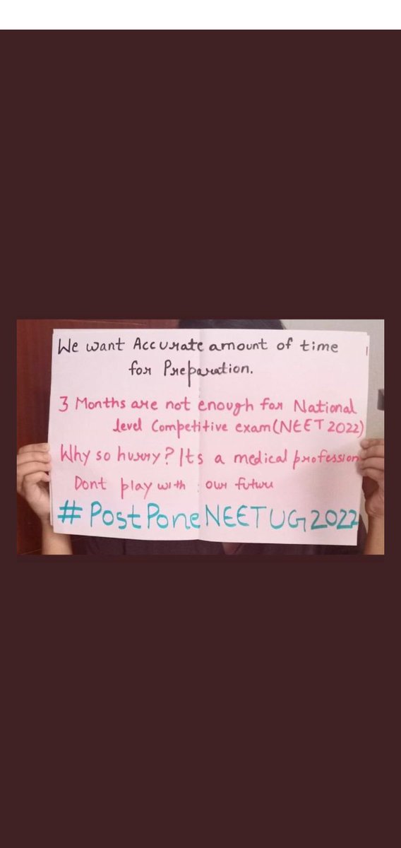 mathavis001's tweet photo. #DharmendraPradhanHelpUs pls postpone neet https://t.co/OL1j0B32Jo