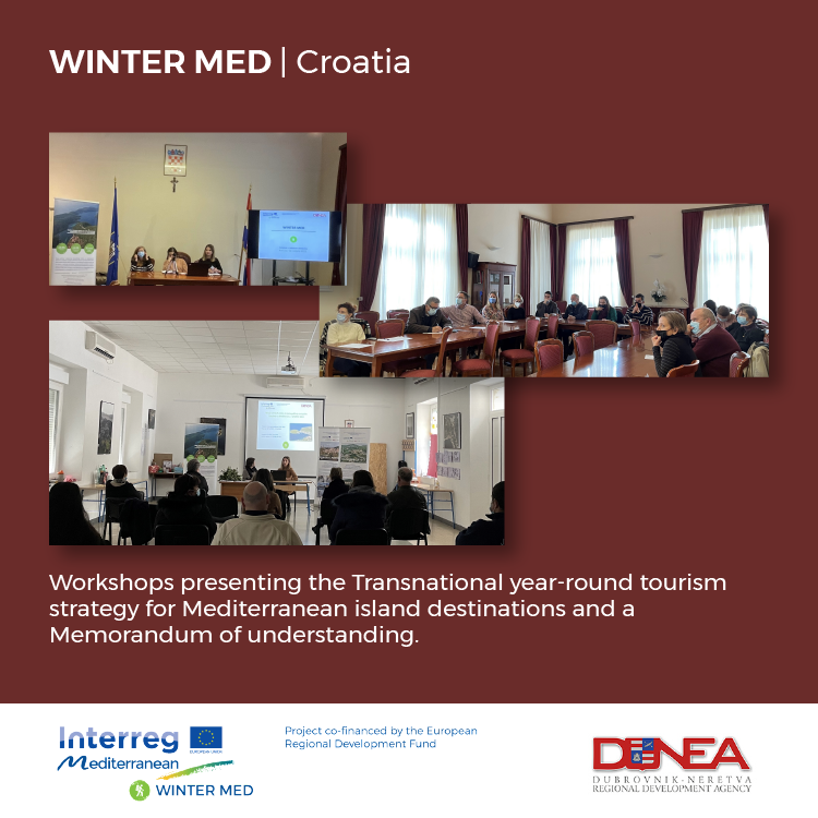 The regional agency DUNEA organized 2 round tables last 15 and 16 February in the islands of #Mljet and #Korčula. 🇭🇷

The workshops highlighted the benefits of cooperation projects such as #WINTERMED for preserving cultural and historic heritage.

👉 winter-med.interreg-med.eu