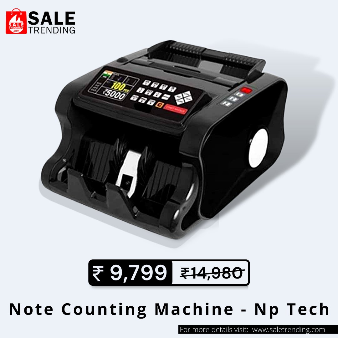 SaleTrending's tweet image. Grab 'Note Counting Machine - NP Tech' at the best price ever !!
.
Click the product link below👇to buy 
.
saletrending.com/sale_detail?co…
. 
#notecounter
#notecountingmachine #countingmachine #countingmachines #currencymachine #bestcurrencymachine #buycountingmachine #nptech #bestprice