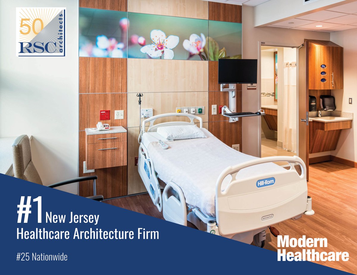 RSCArchitects's tweet photo. @modrnhealthcr ranked @RSCArchitects as a top 25 nationwide healthcare architectural design firm &amp; #1 in NJ! We’re proud to design spaces that provide community access to healthcare services and superior patient satisfaction.

 #RSC  #architecture #healthcare #healthcaredesign https://t.co/eWZQjjv8PG