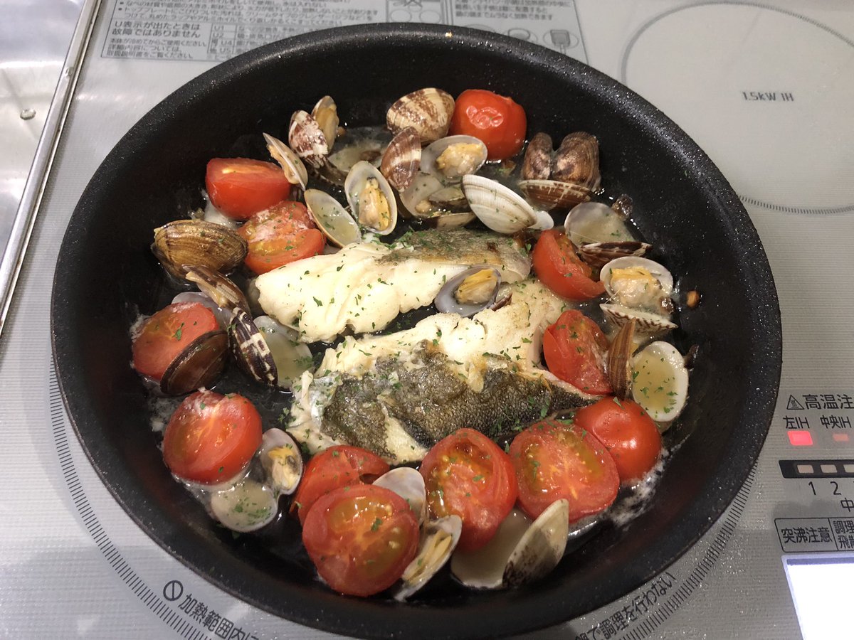 #イタリア料理
 #料理男子 
 #イタリアン
 おれのアクアパッツァ見てくれ。
