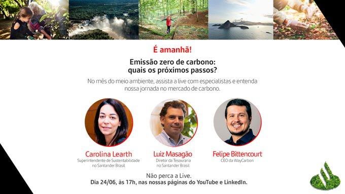 MarceloRobertoK's tweet photo. Emissão zero de carbono: quais os próximos passos?
Evento da Santander Brasil. https://t.co/kOjwmJZpaw https://t.co/6MmOK2JcT8