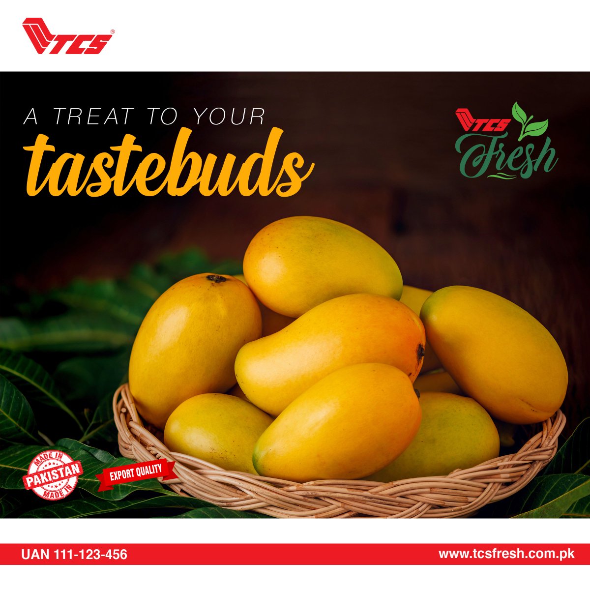 tcs_couriers's tweet photo. Enjoy the taste of supreme quality mangoes with your family delivered to your doorstep.

To place an order online, please visit us at https://t.co/b2M0eWWyl3
You can also call us on our helpline (021)-111-123-456 or visit your nearest express center.

#TCS #TCSFresh #Mangoes https://t.co/jJGZGjWi19