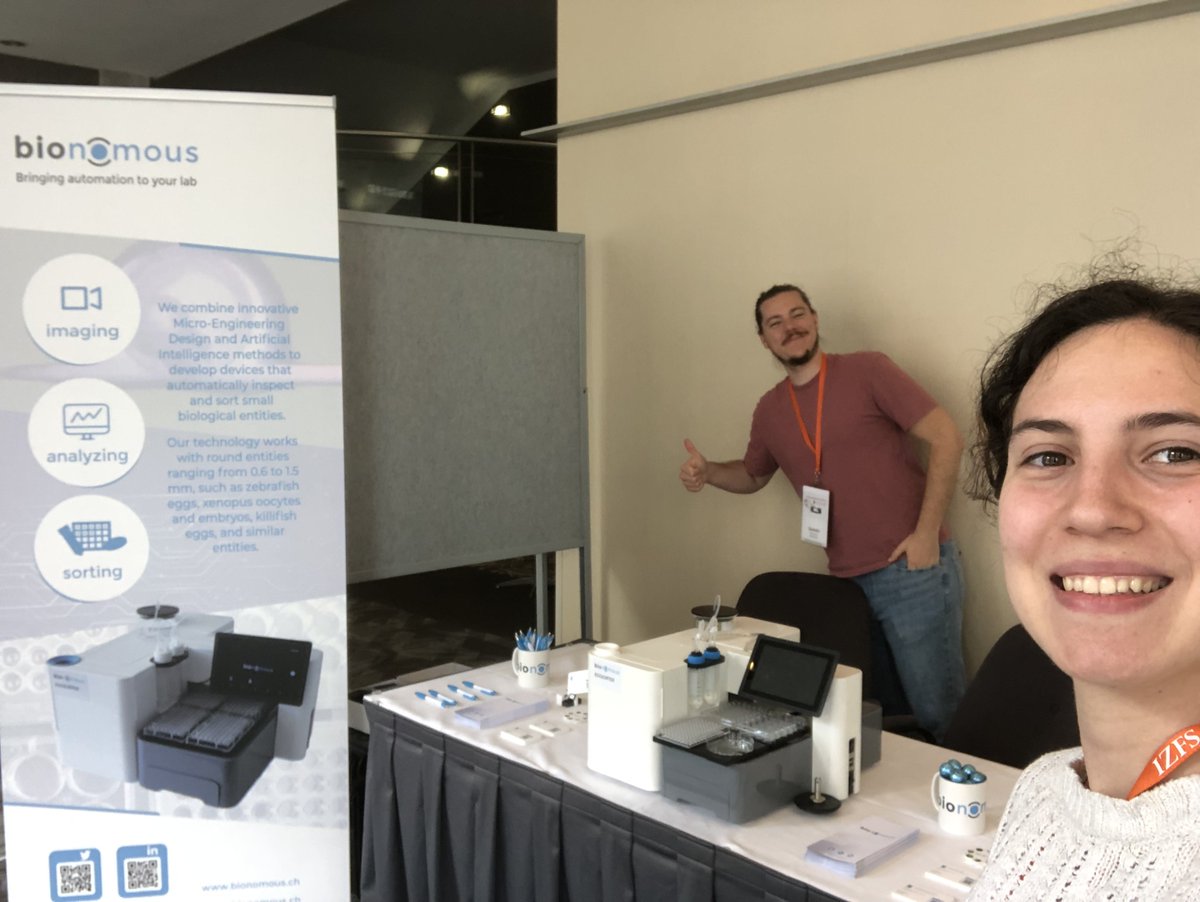 BionomousCH's tweet photo. In case you didn't get a chance to meet us last week at Felasa, we are on the road again! We are one of the happy sponsors of IZFC 2022! Come visit us at the table 17! We will be here all week! #IZFC #zebrafish #Montreal #EggSorter https://t.co/mqdS6Hn0Jd