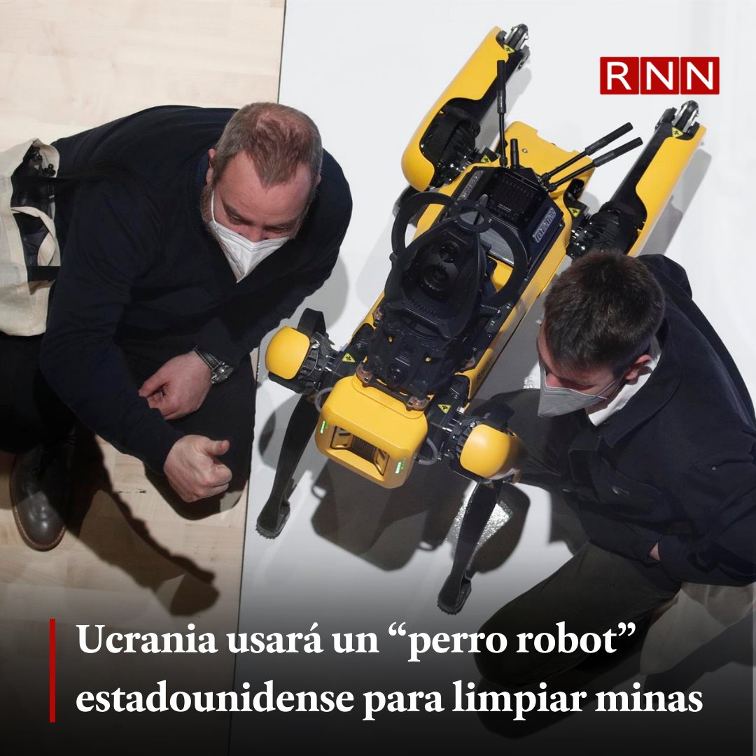 NoticiasRNN's tweet image. El Ejército de EE.UU. proporcionará uno de sus dos «perros» robóticos para ayudar a una ONG estadounidense a limpiar minas y otras municiones en Ucrania.

Fuente EFE

#NoticiasRNN #RNNTech #PerroRobot #Ucrania #Europa 
wp.me/pbRwvr-N9q