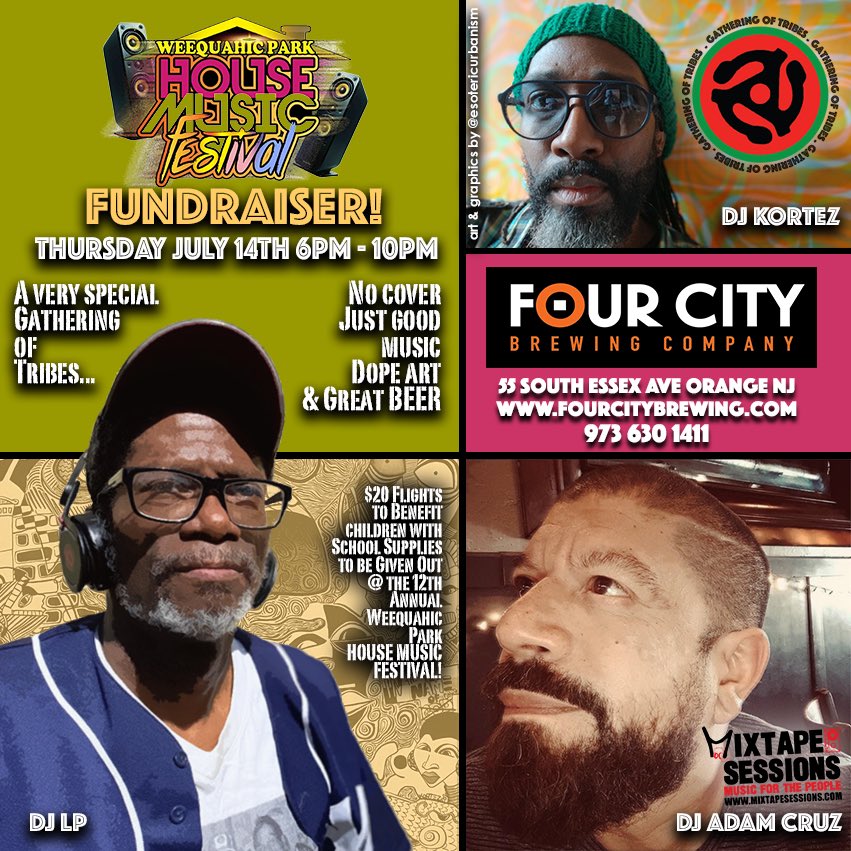 KORTEZTHEARTIST's tweet photo. July 14th, 6pm to 10pm is our next 2nd Thursday Session of “Gathering of Tribes” hosted by @KORTEZTHEARTIST & @yellobyrd1
.
This is a fundraiser summer series at @FourCityBrewing
#djlp @djadamcruz & myself will be spinning all vinyl sets. #gatheringoftribes https://t.co/aFEUO0tcQ2