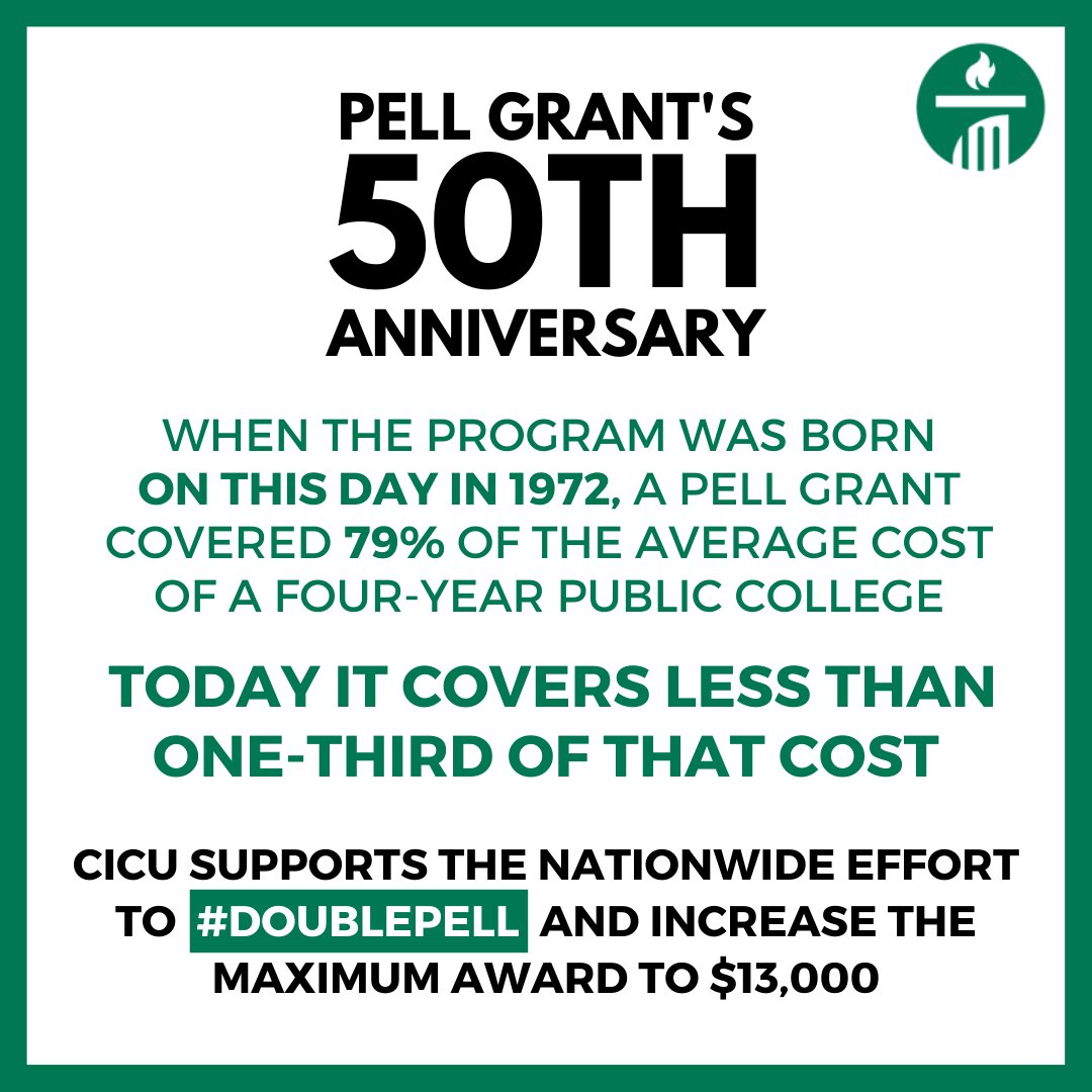 Today is the #PellGrants 50th Anniversary! #DoublePell #PellTurns50 #PellProud