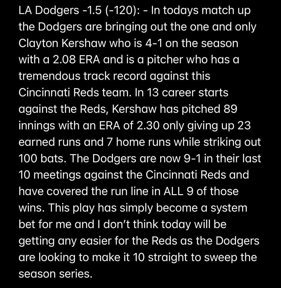 JonesyTrendz's tweet image. LA Dodgers -1.5 (-120): - Can the Dodgers make it 10 straight 👀 Second write up of the day BELOW ⬇️⬇️ Best of luck if you’re tailing 🙏🏽 Let’s RIDE 🚀🚀🚀 #GamblingTwitter #MLBTwitter #MLB #Dodgers