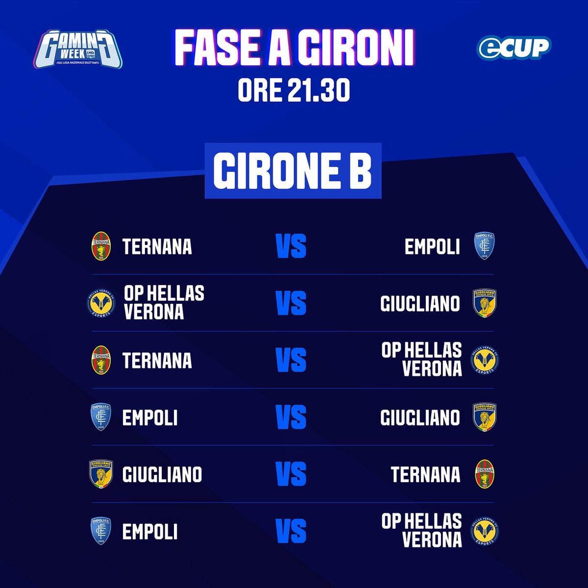 LND Esport (@lndesport1) on Twitter photo ๐ฎโฝ๏ธ La #GamingWeekLND continua!
โถ๏ธ Comincia oggi la Final Eight di #eCup, diretta a partire dalle 20.30 sul nostro canale twitch.tv/legadilettantiโฆ
๐ I caster <a href="/itsTulip_/">Lorena Rusu ๐ท๐โญ๏ธโญ๏ธ</a>, <a href="/brandino_marco/">Marco Brandino</a>, <a href="/Enrico_Coviello/">Jhonny ยฎ๏ธ</a> e <a href="/RiberaRibell/">Matteo Ribera</a> vi aspettano dalle 21.15 con un ampio prepartita. ๐ฎโฝ๏ธ La #GamingWeekLND continua!
โถ๏ธ Comincia oggi la Final Eight di #eCup, diretta a partire dalle 20.30 sul nostro canale twitch.tv/legadilettantiโฆ
๐ I caster <a href="/itsTulip_/">Lorena Rusu ๐ท๐โญ๏ธโญ๏ธ</a>, <a href="/brandino_marco/">Marco Brandino</a>, <a href="/Enrico_Coviello/">Jhonny ยฎ๏ธ</a> e <a href="/RiberaRibell/">Matteo Ribera</a> vi aspettano dalle 21.15 con un ampio prepartita.
