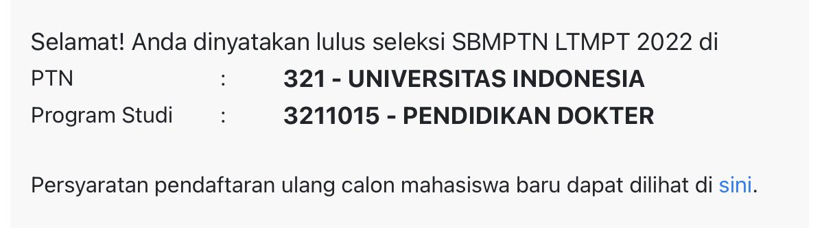 Marvelousmarick's tweet photo. Alhamdulillah Ya Allah… Lulus FK UI https://t.co/dxRSkjsZbg