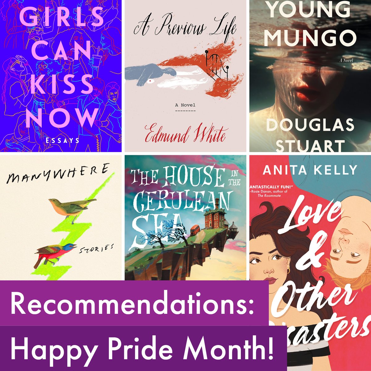 GWLibrary's tweet photo. Happy Pride Month! We’re celebrating the best way we know how..with books 📚 Check out this diverse list of literary gems that celebrate the LGBTQIA+ community in all forms. Check out the list here: https://t.co/2ELfYfT6s0! https://t.co/EPZ41Itcxa