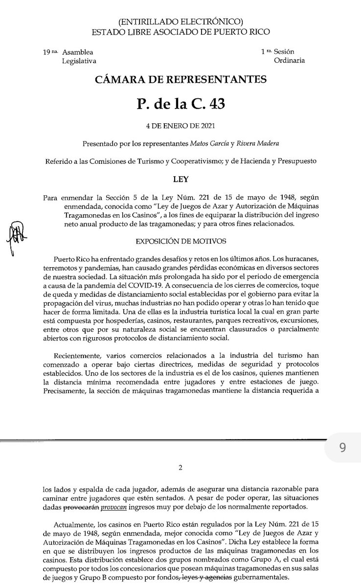 Bd, hoy nos levantan con otra estocada a la UPR. Ahora, le meten mano a la Ley de los Juegos de Azar.  Ni nos querian dar los 500M que dice ley 53 y ahora nos quieren quitar de la otra partida de gastos operacionales. 
Poco a poco desmantelan la <a href="/UPR_Oficial/">Universidad de Puerto Rico - UPR</a>