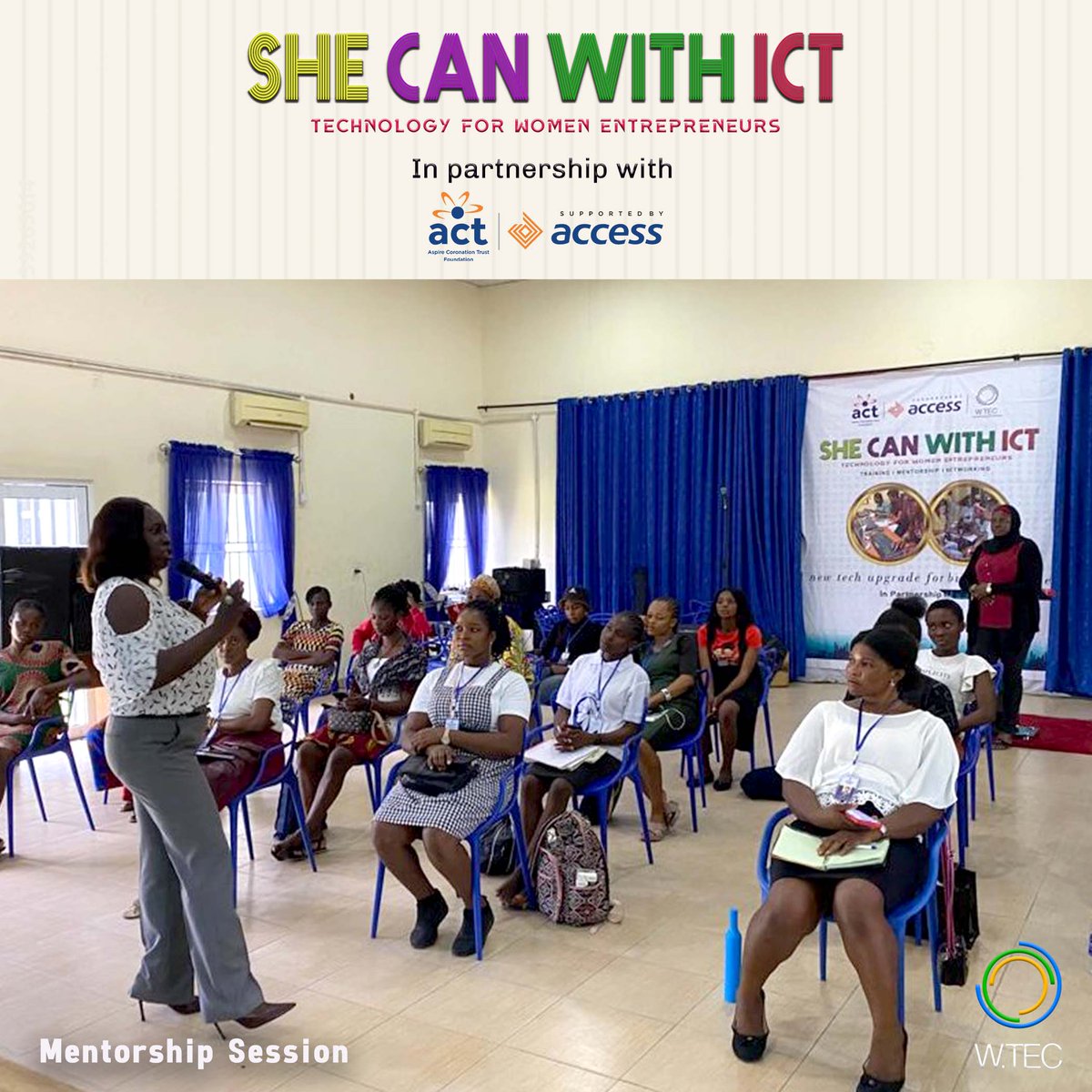 wteconline's tweet photo. Participants of #SHECANWITHICT had a great time with Preye Egbolibe (CEO of Kita Concepts) for the mentorship session of their ongoing cohort at IWS Centre Lagos.
The SHECANWITHICT programme by W.TEC is done in collaboration @actfoundation_.
#SheCanWithICT2022ng
#SheCanWithICTng https://t.co/halHz6fmGn