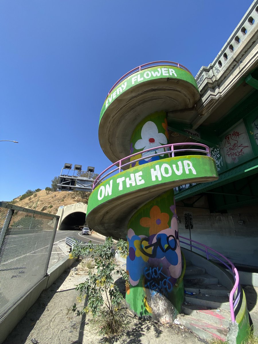 HeathBiter's tweet photo. Been obsessed with these stairs at the 5/110 interchange my whole life. Finally found out how to get to them. Cross that off my bucket list! #labucketlist #walkinginla https://t.co/cx82Ly33p6