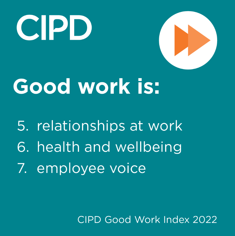 CIPD's tweet photo. How do you define a โgoodโ job?
These factors have a big influence on how likely people are to quit. With 6.5m expected to resign, improving job quality is not only the right thing to do by your people, but can aid #EmployeeRetention.
Read the #cipdGoodWork report to see how: