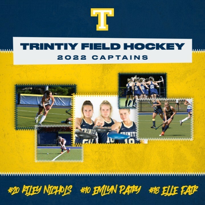 Trinity_FH's tweet photo. We are super thrilled to announce our captains for the 2022 TCFH Field Hockey season...Elle Fair, Riley Nichols, and Emlyn Patry! Can't wait to see where these great leaders will take us this year! #gobants #allinTRIN #rollbants #bringonthefall https://t.co/2uwwV2pfR4