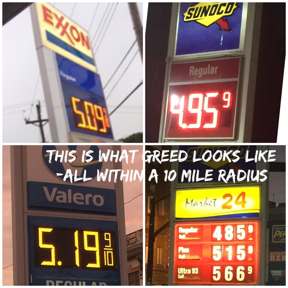 I don’t normally get very political, but this is annoying! These gas companies are stealing from us!