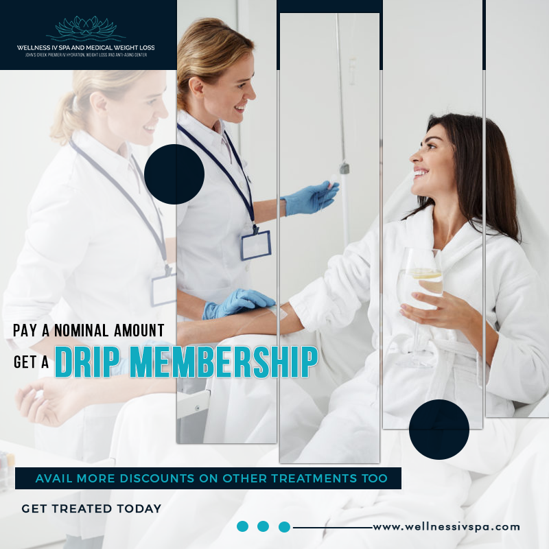 wellnessivspa's tweet photo. When you buy a monthly Drip #Membership from Wellness IV Spa &amp; Medical Weight Loss Center, you get the essential boost to your physique and discounts on other #treatments. That means you get 10% off on other drips, boosts, &amp; shots, one FREE vitamin shot every month. #health https://t.co/UDejRIq6mP