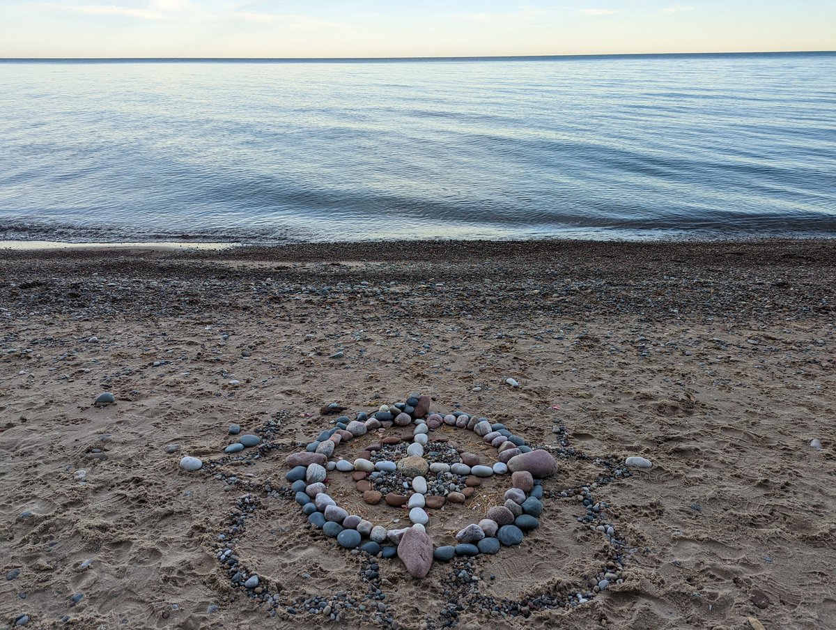Someone left #natureart for all to see on the beach this morning