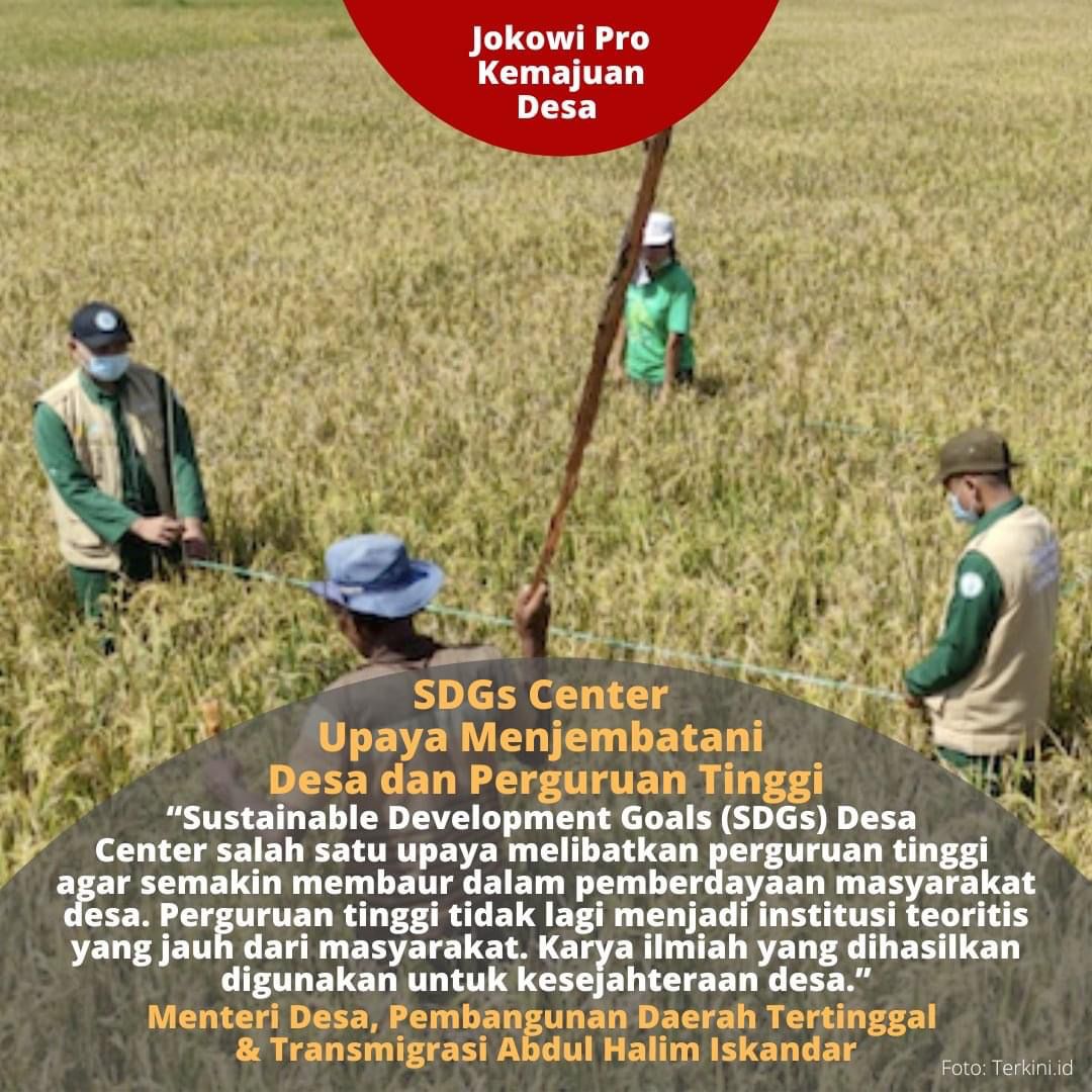 Dengan SDGs perguruan tinggi tidak lagi  menjadi institusi teoritis yang jauh dari masyarakat

<a href="/jokowi/">Joko Widodo</a> Pro Kemajuan Desa
