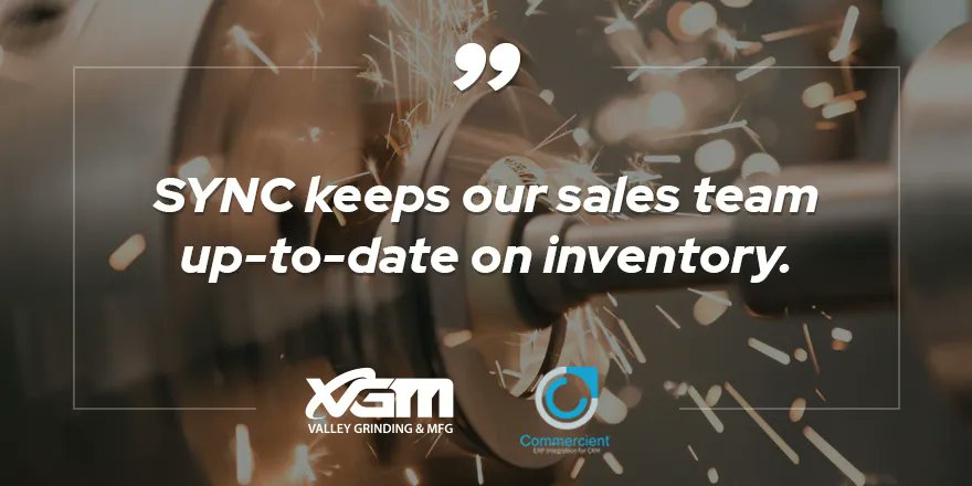 Commercient's tweet photo. Learn how Commercient helps the sales team at @ValleyGrinding stay updated on inventory thanks to an @Epicor 10 and @Salesforce data SYNC: https://t.co/d6WuJRsjnU 
#Commercient #CommercientSYNC #ValleyGrinding #IndustrialBlades #Epicor #Salesforce https://t.co/Aw7J5XbqAX