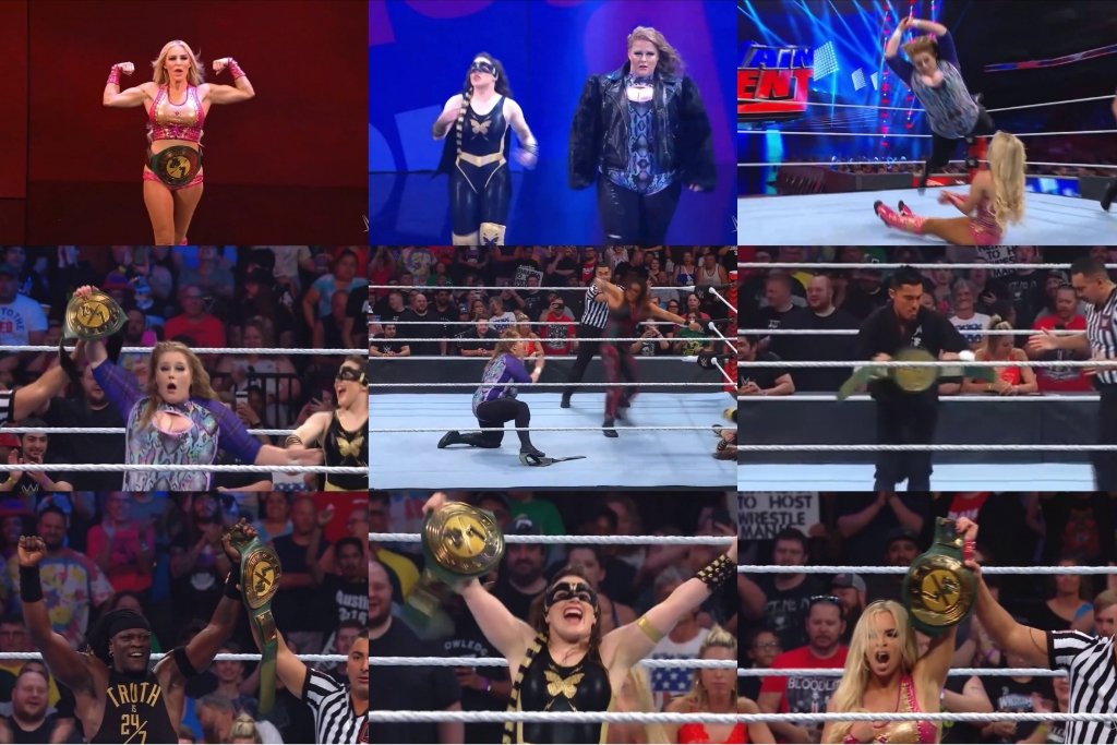 _pepelg's tweet photo. #WWEMainEvent | @DoudropWWE defeated @DanaBrookeWWE to become the new 24/7 Champion.  After the match, @TozawaAkira @RonKillings and @WWENikkiASH became champions and in the end, Dana applied a Running Neckbreaker to regain the title. https://t.co/KnLs6k0QI4