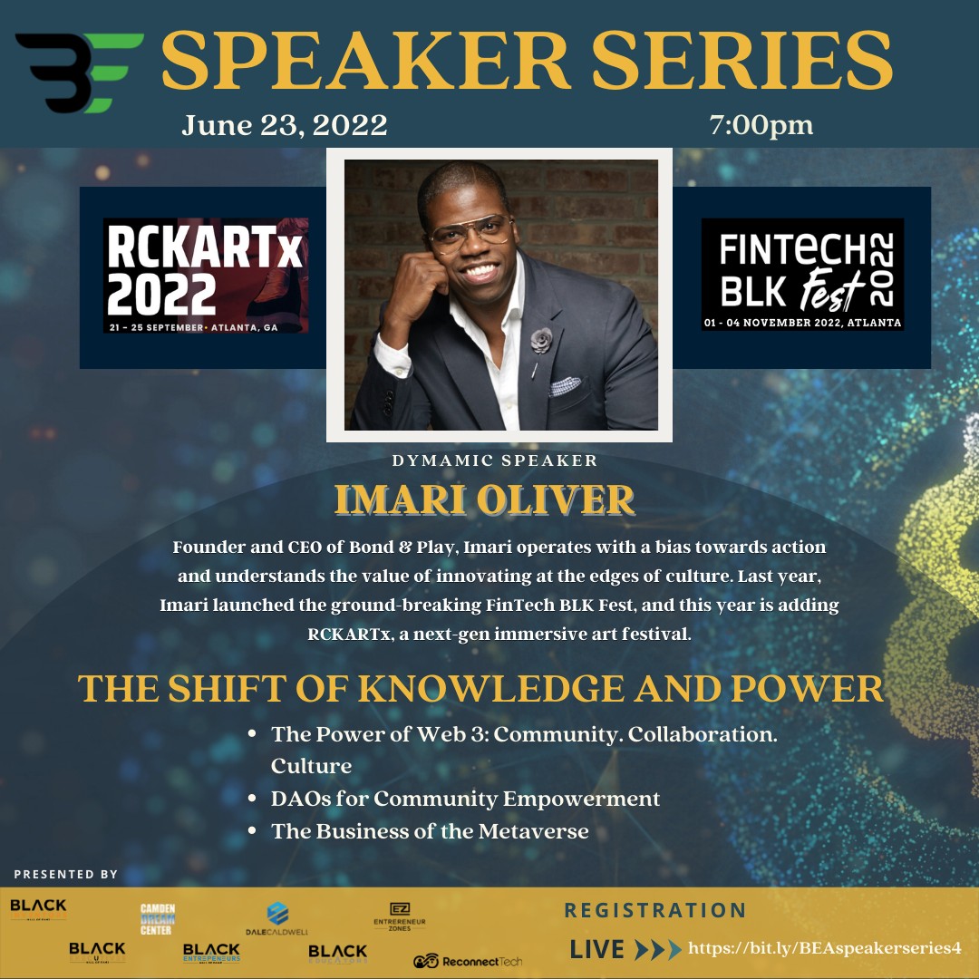 LMGTweet's tweet photo. Join me Tonight for the Black Excellence Alliance Speaker Series with guest Imari Oliver - https://t.co/adKpjqfmXJ https://t.co/ShcyFsNx44