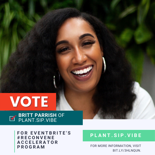 HeartlandFwd's tweet photo. 🎉Exciting news! Alumni #CGPT Builder Britt Parrish of Plant.Sip.Vibe has made it to the final round of @Eventbrite's #RECONVENEAccelerator program! Please show support - help her win & bring Plant.Sip.Vibe nationwide. Cast your vote here: https://t.co/JaVUz2mGTH
#VoteBritt! https://t.co/RUbn6LIJlS