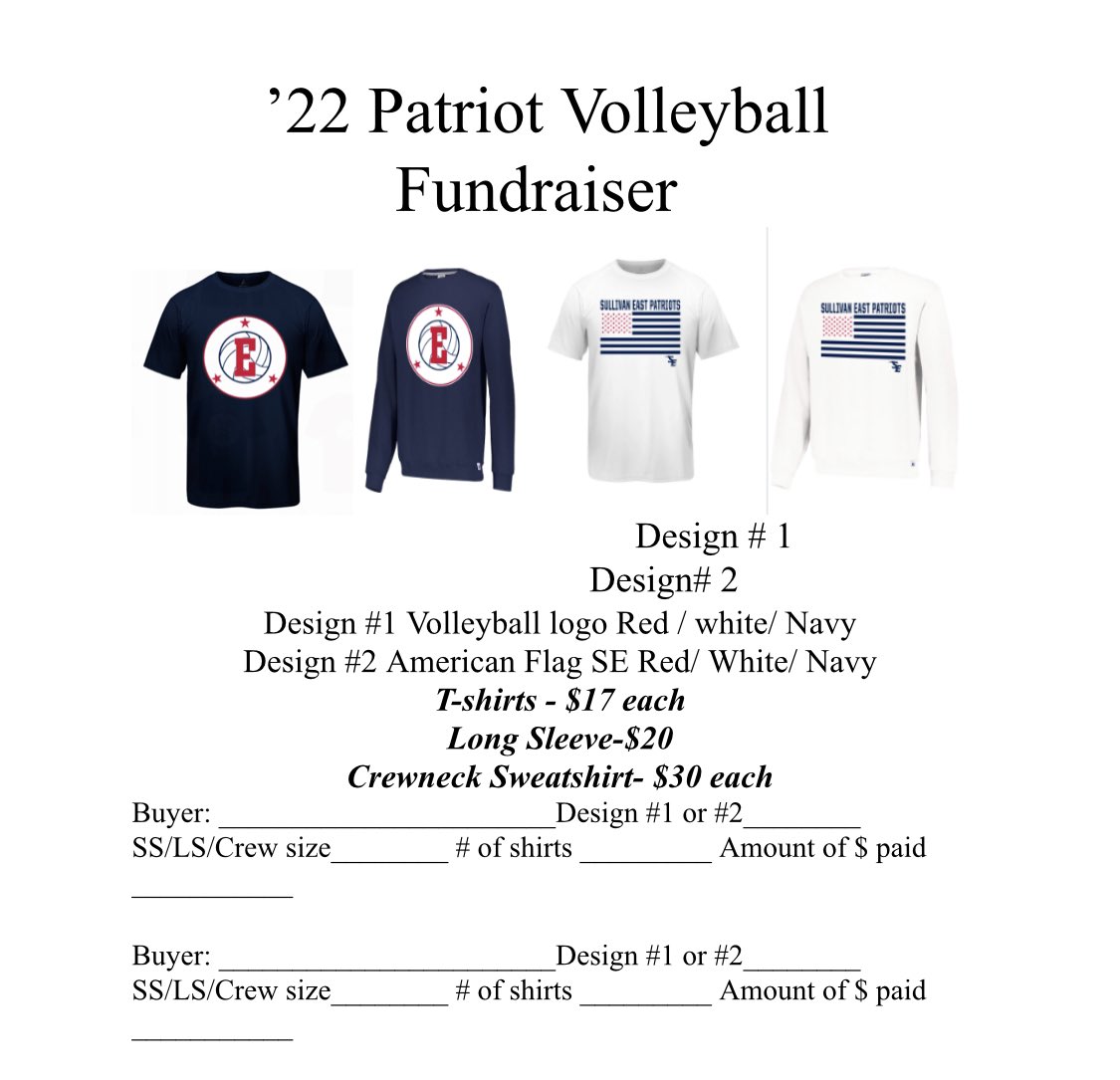 sehsvball's tweet photo. We are selling our fundraiser shirts! If you are interested please contact any of the coaches or volleyballl players. We will sell them until July 6! 🏐 https://t.co/mzkzb6cckV