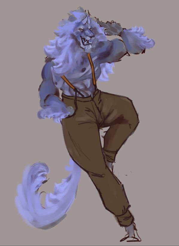 tunaloaves's tweet photo. @TFiddlerArt Aderis, the big blue beef cake lion :> https://t.co/wCWxM9daAd