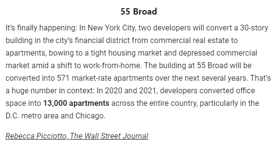 This is a good start. Offices are dying (as they should be) and housing is needed. Should the housing be affordable and not market rate? Sure...but at least this is a start

h/t: <a href="/NumlockAM/">Numlock News</a> and <a href="/WaltHickey/">Walter Hickey</a>