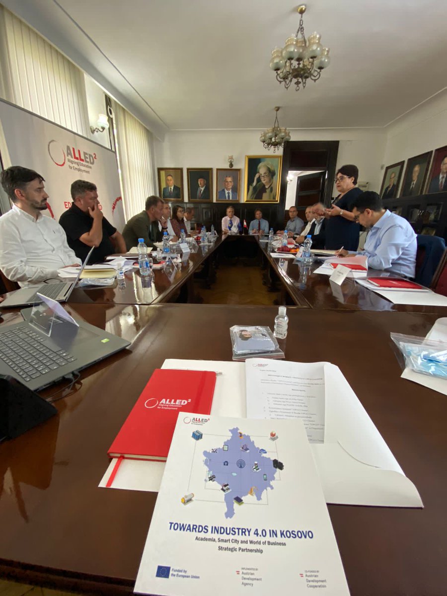 alled_2's tweet photo. #HappeningNow -The very first UPCO board meeting is taking place today with its respective members from University of Prishtina, City of Prishtina and Kosovo Chamber of Commerce! 

When the right people get together,challenges become opportunities! ✅

#TripleHelix #ClusterHub🇽🇰 https://t.co/G12PZZarQp