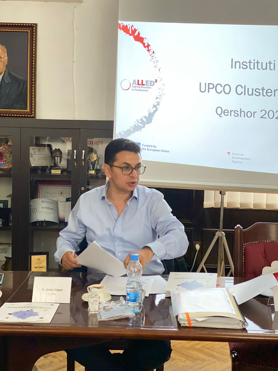 #HappeningNow -The very first UPCO board meeting is taking place today with its respective members from University of Prishtina, City of Prishtina and Kosovo Chamber of Commerce! 

When the right people get together,challenges become opportunities! ✅

#TripleHelix #ClusterHub🇽🇰