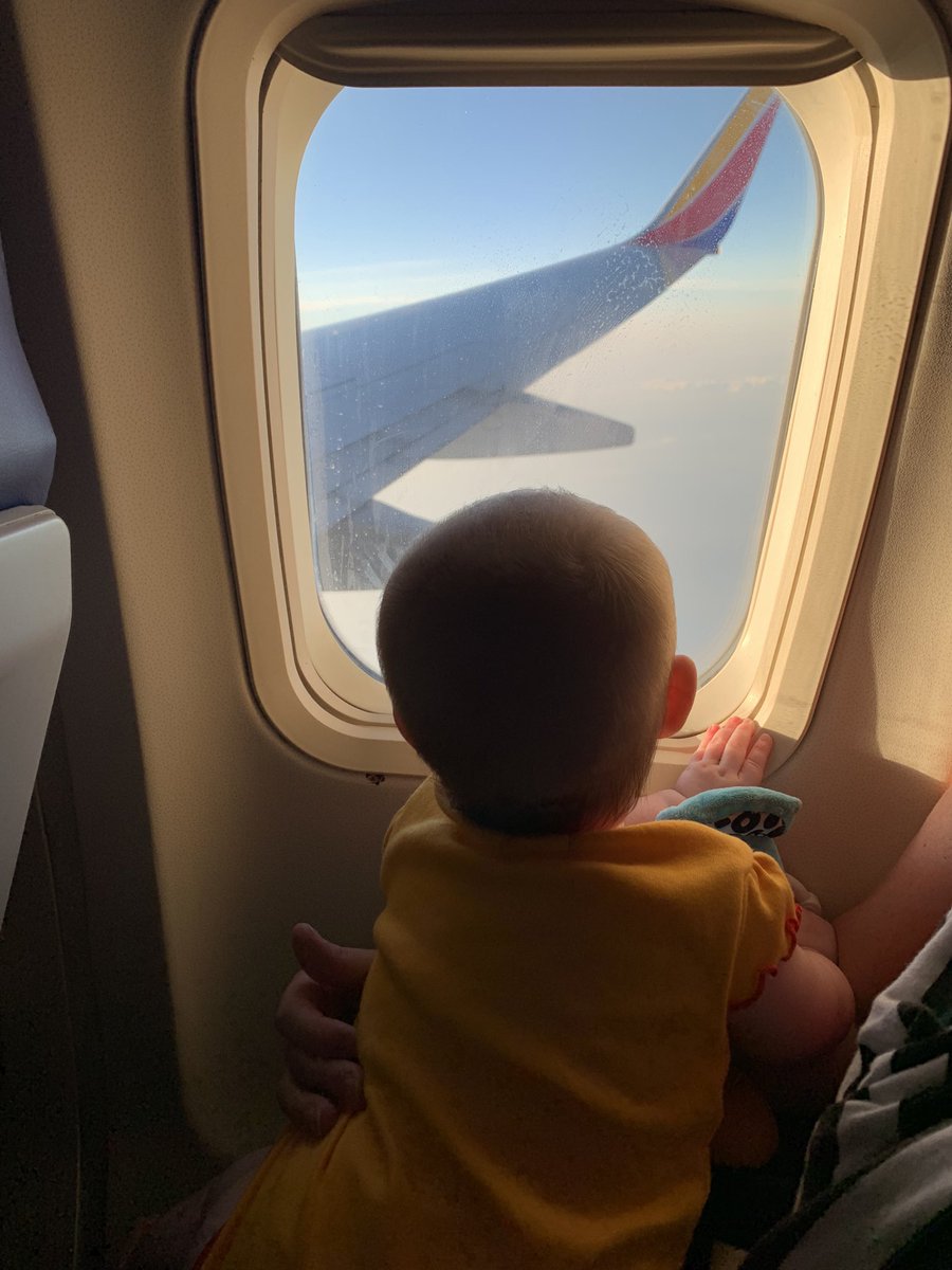hasmith22's tweet photo. Huge shoutout to @SouthwestAir for making our daughter’s first flight a success! She loved sitting in the pilot’s chair and it looks like she’s going to be a window seat girl! #SouthwestHeart #swapic https://t.co/nlonviweRg