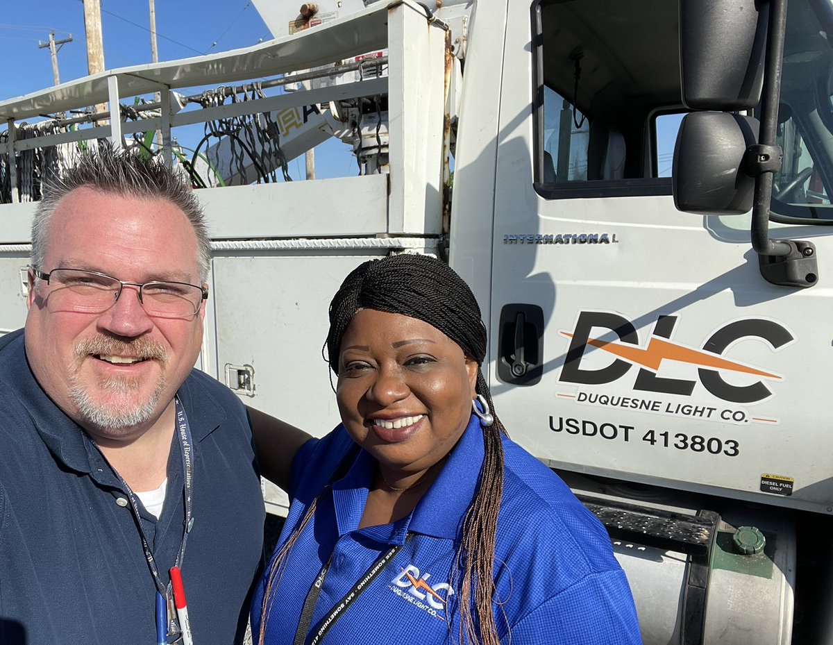 SteelCenterCTE's tweet photo. Our Executive Director Kevin Rice is out on location this morning working on a special project with Marla Bradford Sr. Diversity Recruiter for @DuquesneLight and Steel Center Executive Advisory Council member #pathway2success https://t.co/OnL6zJ2OR9