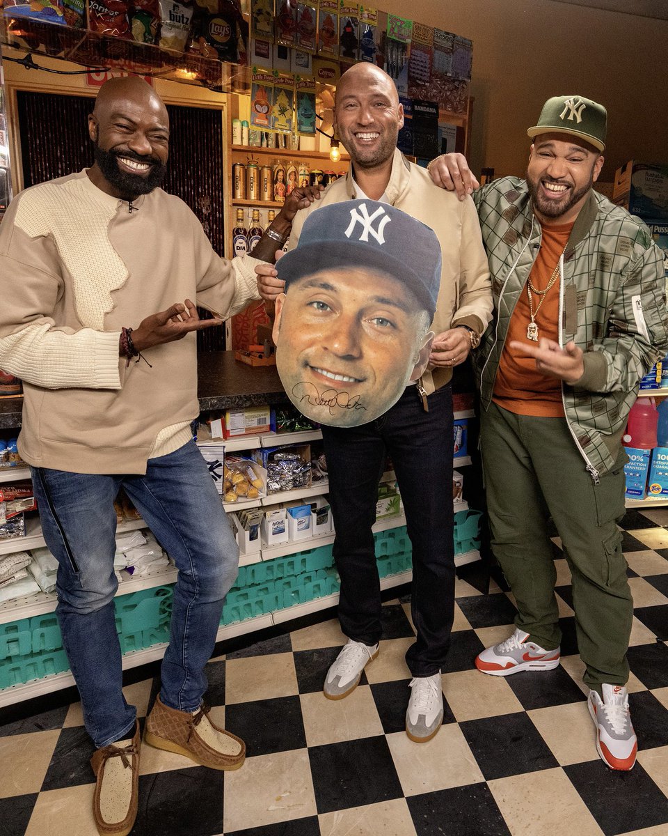 derekjeter's tweet photo. Figured it was about time to pay the Bodega Boys a visit. Tune in for a fun one at 11 PM. 

@shodesusandmero @desusnice @THEKIDMERO https://t.co/RMDsM809xg