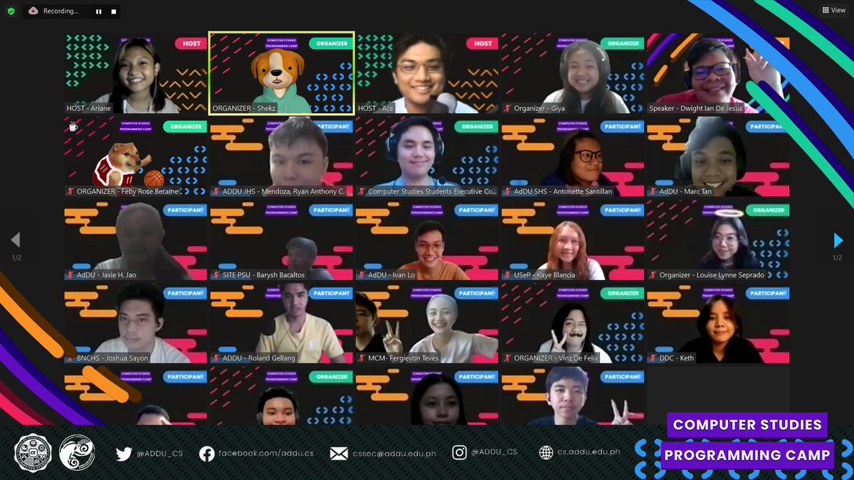 addu_cs's tweet photo. Campers, we're 2 days down! You've come a long way now &amp; there's no backing down.

Gear yourselves up as we head to our Day 3 (last day) where you get to show off your coding skills. See you tomorrow for our 𝐇𝐚𝐜𝐤𝐚𝐭𝐡𝐨𝐧!

#ProgramTheFuture🧑‍💻 👩‍💻 https://t.co/xFMCtkDolB
