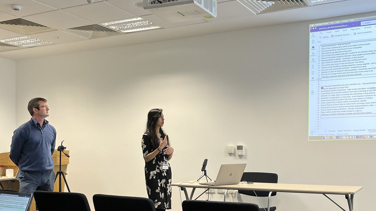 <a href="/farahtahir95/">Farah Tahir</a> and <a href="/eoinol1/">Eoin O Leidhin</a> from the <a href="/IERC_Info/">IERC</a> giving an update on Fuel Poverty and Policy from Breakout Session 3