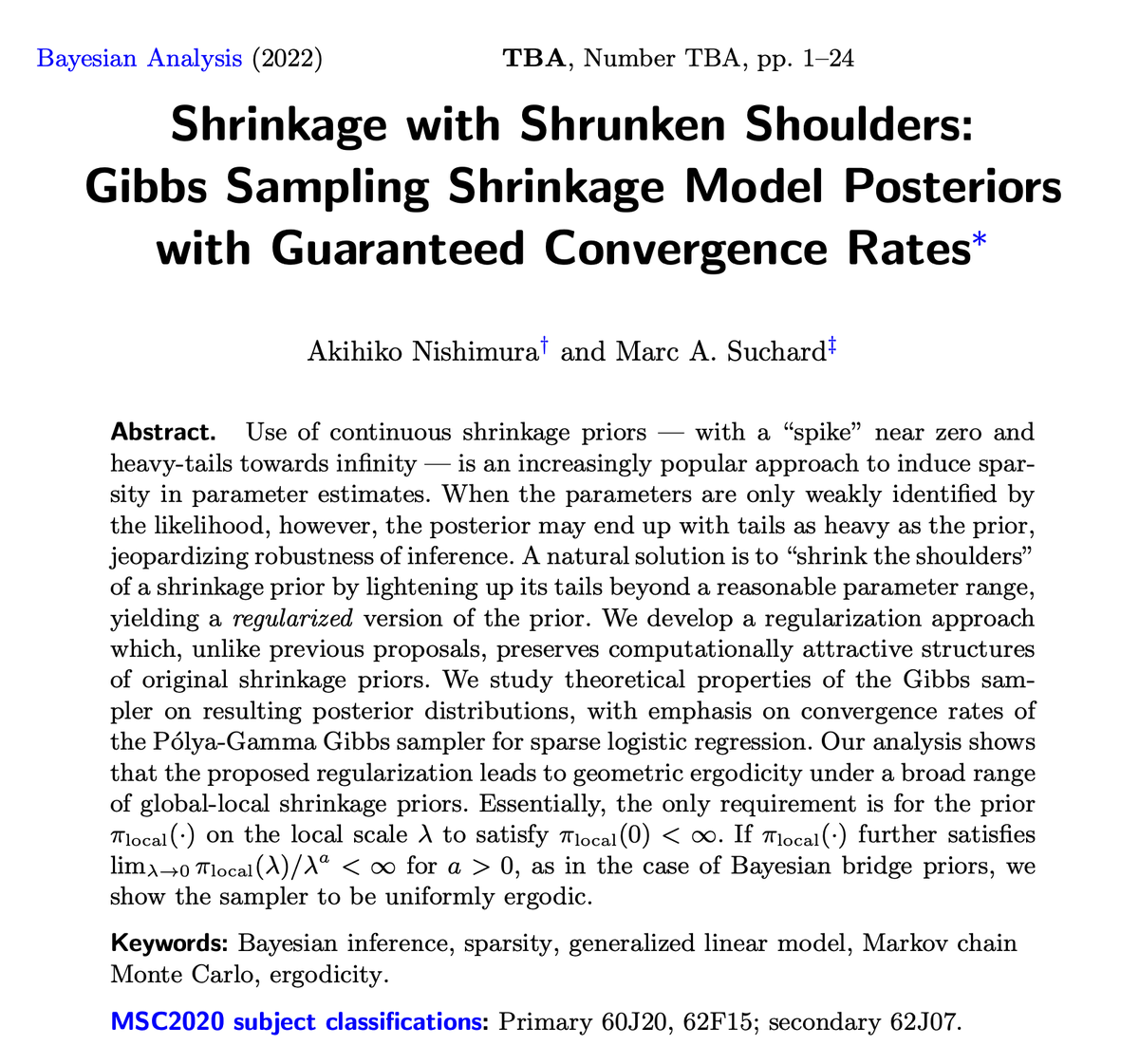 ISBA_events's tweet photo. The #ISBA2022 World Meeting in Montreal will start very soon!
This new paper to appear in Bayesian Analysis #BAjournal is is a great way to get ready.
Link: https://t.co/hkguXVHnnO https://t.co/tJjSmQE4yp