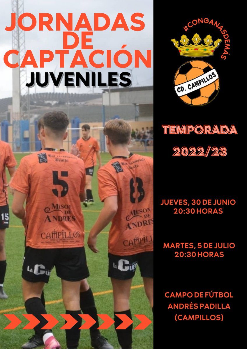 ❗️JORNADAS DE CAPTACIÓN - JUVENILES

#ConGanasDeMás🧡 #SomosCD