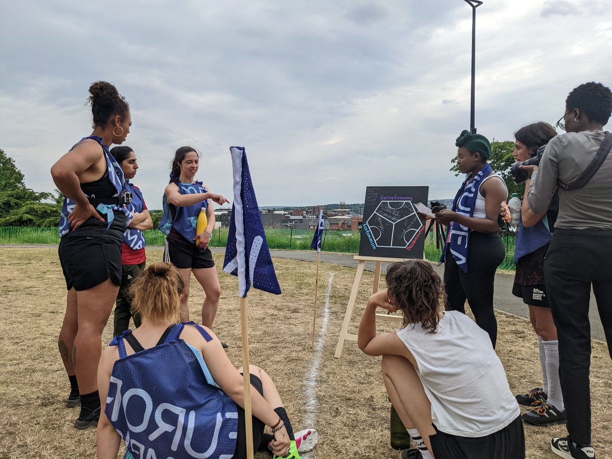 First third over. Here is team Caring Economy talking strategy in between thirds. <a href="/site_gallery/">Site Gallery</a>