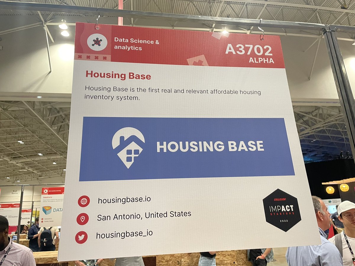 Housing_Base's tweet photo. Housing Base is privileged to exhibit as one of @CollisionHQ Impact Start Ups! https://t.co/BXMv4UG9aF