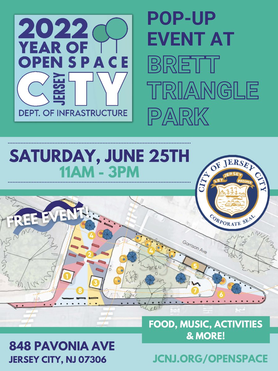 Street Plans (@streetplans) on Twitter photo Come join us this Saturday as we test out the expansion of Brett Triangle Park. <a href="/JerseyCity/">City of Jersey City</a> #YearOfOpenSpace Come join us this Saturday as we test out the expansion of Brett Triangle Park. <a href="/JerseyCity/">City of Jersey City</a> #YearOfOpenSpace