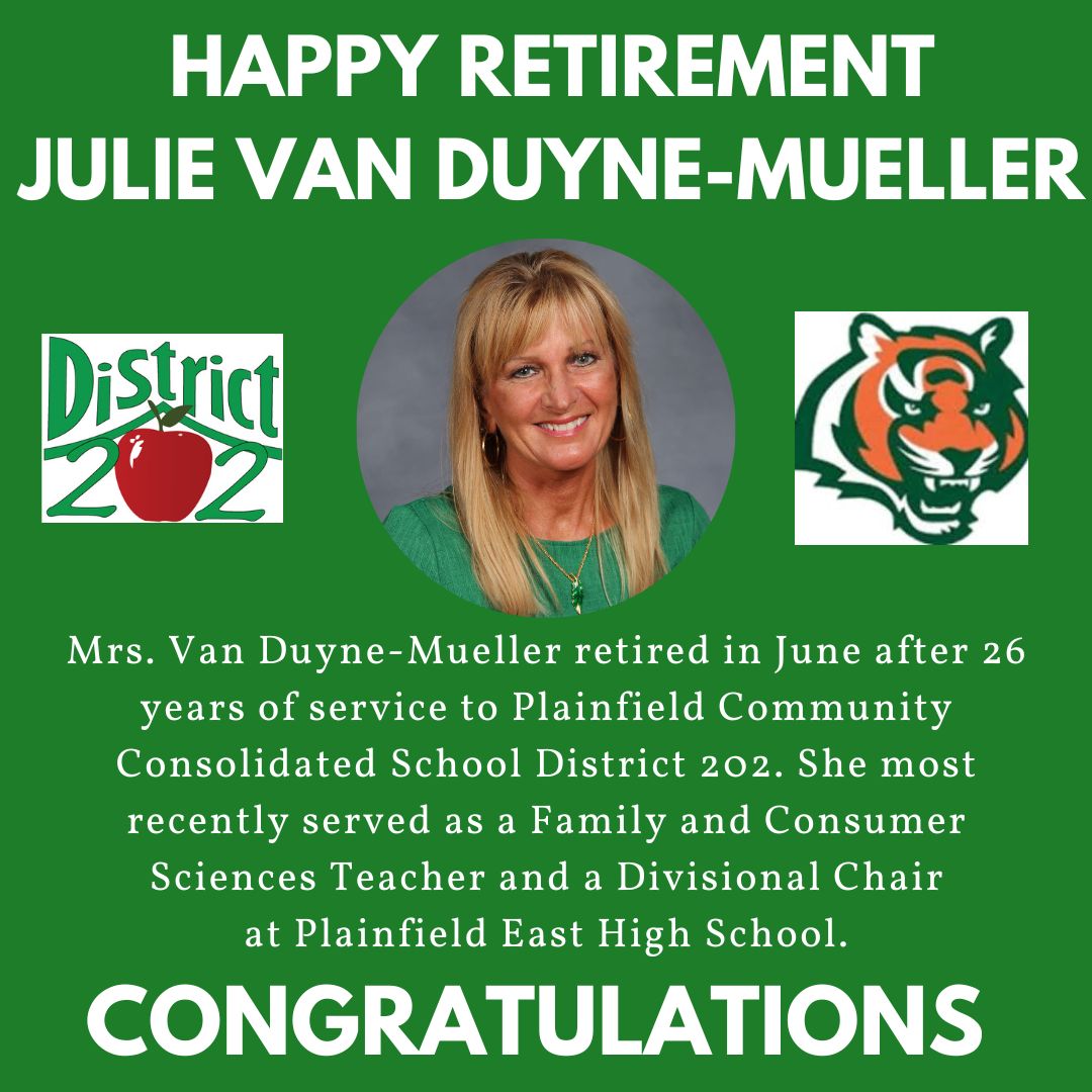 d202schools's tweet photo. Thank you for your 22 years of service to @d202schools! Enjoy your retirement! #202proud @EastBengals https://t.co/5it1Myx2wa