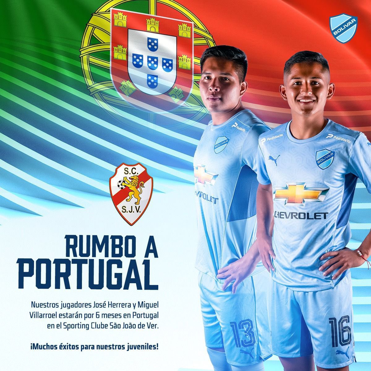marceloclaure's tweet photo. Feliz de anunciar que cinco de nuestros jugadores irán a préstamo a clubes europeos donde podrán vivir experiencias que enriquezcan su formación deportiva. Harán falta en @Bolivar_Oficial pero el momento de crecer y mejorar es ahora. https://t.co/cV2vOrw1bj