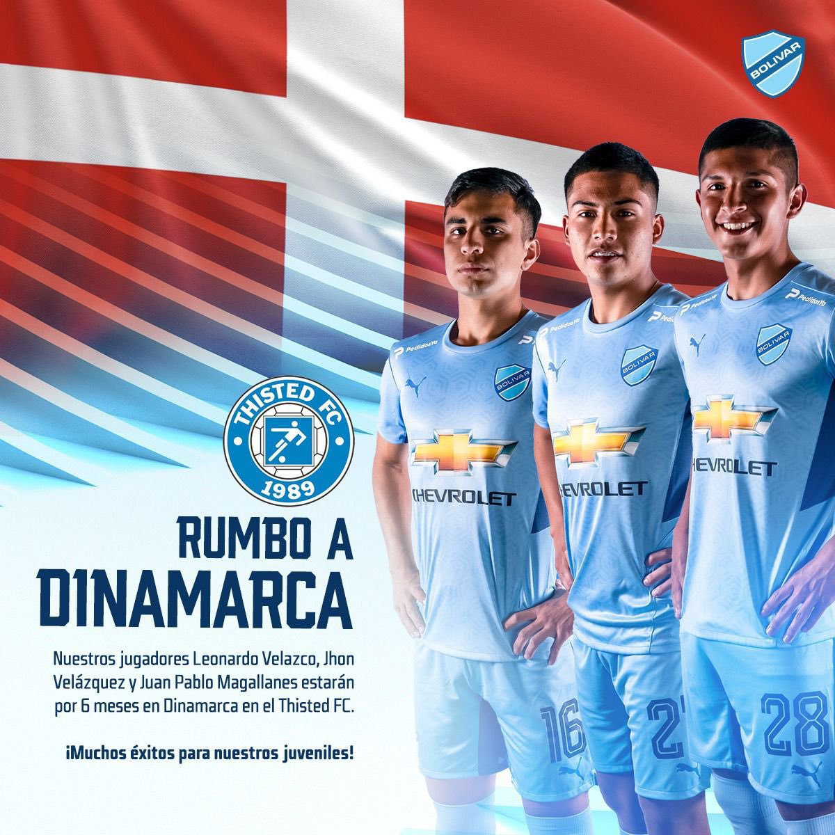 marceloclaure's tweet photo. Feliz de anunciar que cinco de nuestros jugadores irán a préstamo a clubes europeos donde podrán vivir experiencias que enriquezcan su formación deportiva. Harán falta en @Bolivar_Oficial pero el momento de crecer y mejorar es ahora. https://t.co/cV2vOrw1bj