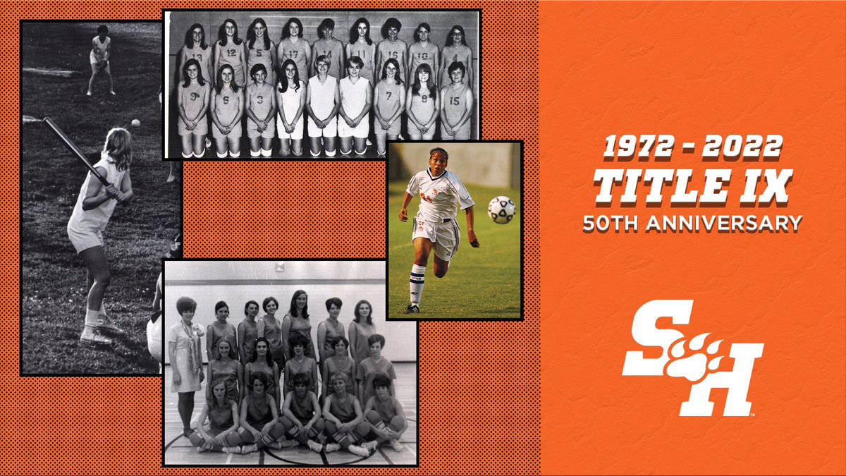 Today we celebrate the 𝟓𝟎𝐭𝐡 𝐀𝐧𝐧𝐢𝐯𝐞𝐫𝐬𝐚𝐫𝐲 𝐨𝐟 𝐓𝐢𝐭𝐥𝐞 𝐈𝐗!

Join us through out the day as we honor our Bearkat Women’s programs!

#EatEmUpKats #TitleIX50