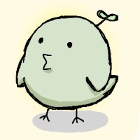 「#自分の代理キャラを貼れ見た人もやる 代理と言うか自画像かな。緑色のヒヨコ(?)」|日向ひこのイラスト